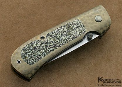 Ralph Dewey Harris Custom Knives Anodized & Machined Titanium Interframe Left Handed Linerlock - Image 3
