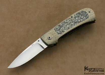 Ralph Dewey Harris Custom Knives Anodized & Machined Titanium Interframe Left Handed Linerlock
