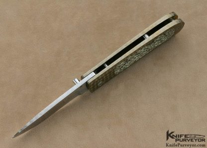 Ralph Dewey Harris Custom Knives Anodized & Machined Titanium Interframe Left Handed Linerlock - Image 4