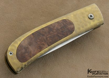 Ralph Dewey Harris Custom Knife Titanium & Desert Ironwood Interframe Linerlock - Image 3