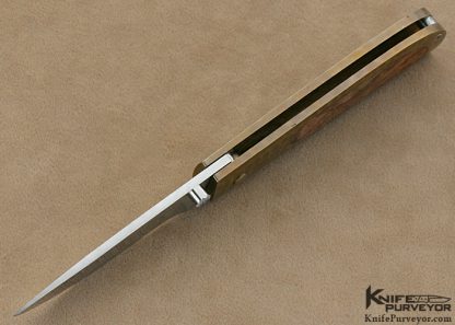 Ralph Dewey Harris Custom Knife Titanium & Desert Ironwood Interframe Linerlock - Image 4