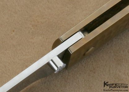 Ralph Dewey Harris Custom Knife Titanium & Desert Ironwood Interframe Linerlock - Image 5
