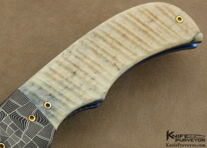Ralph Freer Custom Knife Fluted Oosic and Damascus Linerlock - Image 2
