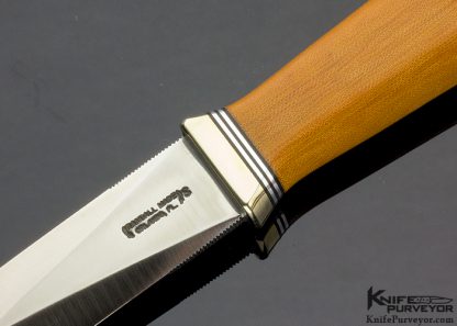 Randall Made Custom Knife Gambler with Honey Linen Micarta - Image 2