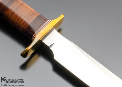 Randall Custom Knife Model 1-7 with Stacked Leather and Brass - Image 4