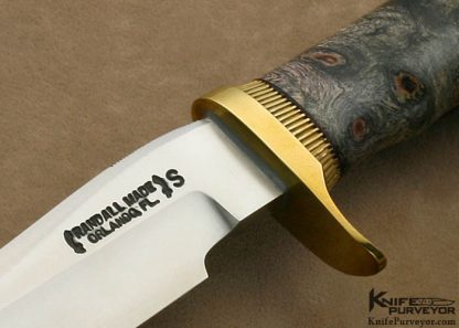 Randall Knife Model #3-6 Hunter Burl Wood Finger Grips - Image 2