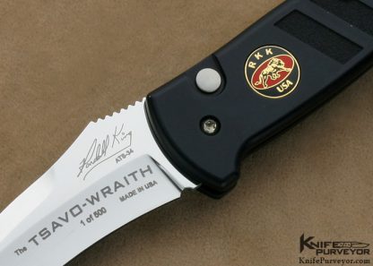 Randall King Knives Tsavo-Wraith Button Release Black Aluminum & Mirror Polished ATS 1 of 500 - Image 2