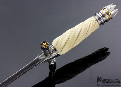 Bruce Bump Custom Knife Ray Cover Jr. Engraved Fluted Walrus "Tomb Raider II" Dagger - Image 7