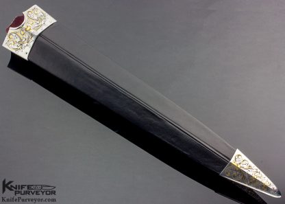Bruce Bump Custom Knife Ray Cover Jr. Engraved Fluted Walrus "Tomb Raider II" Dagger - Image 10