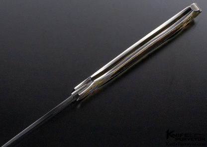Joe Kious Custom Knife Ray Cover Jr Engraved 24 Kt. Gold and  Brown Lip Pearl Dagger - Image 8