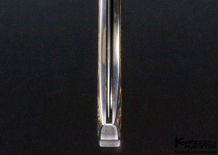 Joe Kious Custom Knife Ray Cover Jr Engraved 24 Kt. Gold and Black Lip Pearl Lockback Dagger - Image 9