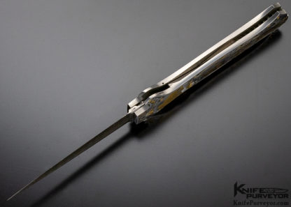 Joe Kious Custom Knife "Wall Street" Engraved by Ray Cover Jr. Lockback Auto - Image 11