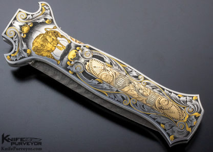 Joe Kious Custom Knife "Wall Street" Engraved by Ray Cover Jr. Lockback Auto - Image 6