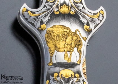 Joe Kious Custom Knife "Wall Street" Engraved by Ray Cover Jr. Lockback Auto - Image 8