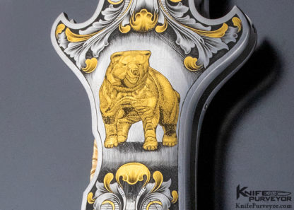 Joe Kious Custom Knife "Wall Street" Engraved by Ray Cover Jr. Lockback Auto - Image 9