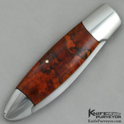 Ray Cover Custom Knife Spalted Maple Canoe Pattern Slipjoint - Image 3