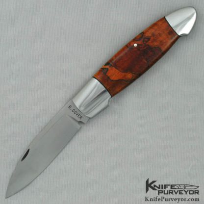 Ray Cover Custom Knife Spalted Maple Canoe Pattern Slipjoint