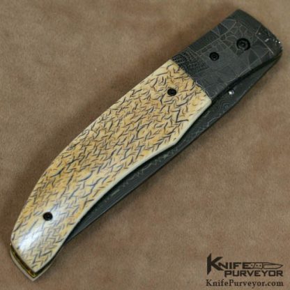 R. B. Johnson Custom Knife Damascus  Linerlock - Image 3