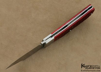 Joe Allen Custom Knife Red Jigged Bone "Lanny's Clip" Slip Joint with Federal Shield - Image 6