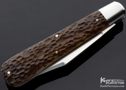 Reese Bose Custom Knife Brown Jigged Bone Jack Slip Joint - Image 3