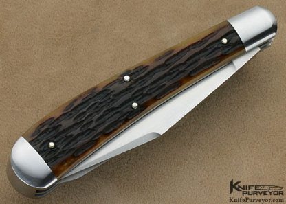 Reese Bose Custom Knife #6 Remington Bullet Jigged Bone Hunter Trader Trapper Slip Joint - Image 4