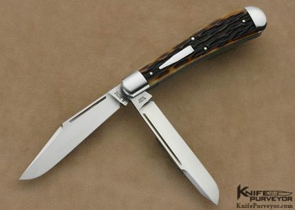 Reese Bose Custom Knife #6 Remington Bullet Jigged Bone Hunter Trader Trapper Slip Joint