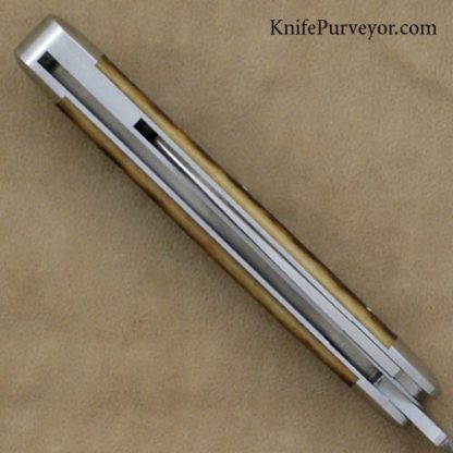 Reese Bose Custom Knife Double Blade Remington Jigged Bone Serpentine Trapper #0 with Double Bomb Shield - Image 4