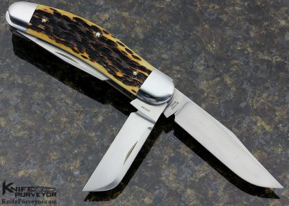 Reese Bose Custom Knife  3 Blade Jigged Bone Sowbelly Slipjoint - Image 3