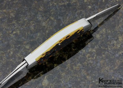 Reese Bose Custom Knife  3 Blade Jigged Bone Sowbelly Slipjoint - Image 5