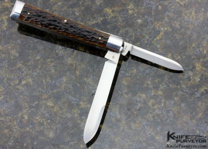 Reese Bose Custom Knife 2 Blade Jigged Bone Doctor's Knife - Image 3