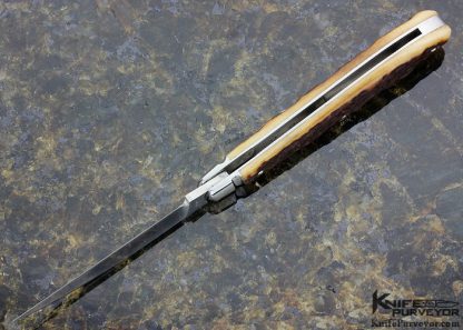 Tony Bose Custom Knife Napanoch Jigged Bone Teardrop Slipjoint with Shield - Image 7
