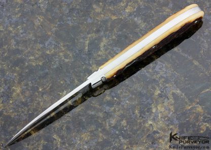 Tony Bose Custom Knife Napanoch Jigged Bone Teardrop Slipjoint with Shield - Image 6