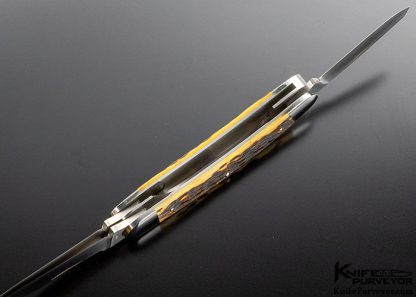 Reese Bose Custom Knife Jigged Bone 3 Blade Sowbelly Slip Joint - Image 5