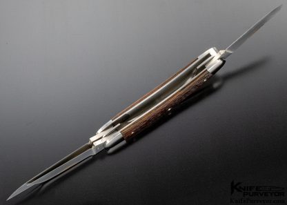 Reese Bose Custom Knife 3 Blade Jigged Bone Sowbelly Slip Joint - Image 7