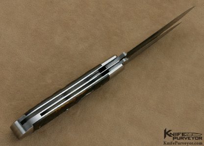 Reese Bose Custom Knife Jigged Bone Dogleg Trapper Slip Joint - Image 5
