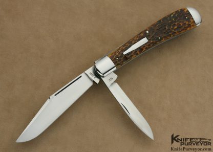 Reese Bose Custom Knife Jigged Bone Remington Bullet R-1263 Slip Joint #5