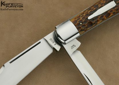 Reese Bose Custom Knife Jigged Bone Remington Bullet R-1263 Slip Joint #5 - Image 2