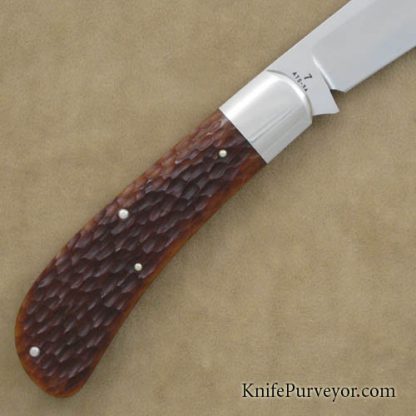 Reese Bose Custom Knife #7 Jigged Bone Lanny's Clip Slipjoint - Image 3