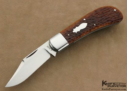 Reese Bose Custom Knife #7 Jigged Bone Lanny's Clip Slipjoint