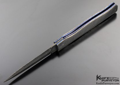 Reese Wieland Custom Knife All Damascus Auto Stiletto - Image 5