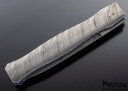 Reese Wieland Custom Knife All Damascus Auto Stiletto - Image 3