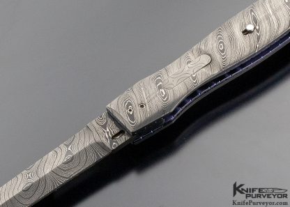 Reese Wieland Custom Knife All Damascus Auto Stiletto - Image 2