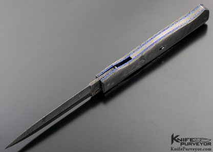 Reese Wieland Custom Knife All Damascus Auto Stiletto - Image 4