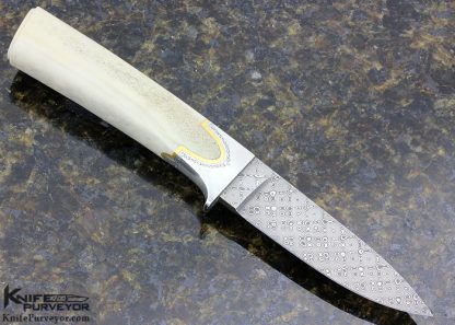 Reinhard Tschager Custom Knife Italian Elk Hunter with 18Kt Gold Inlays - Image 3