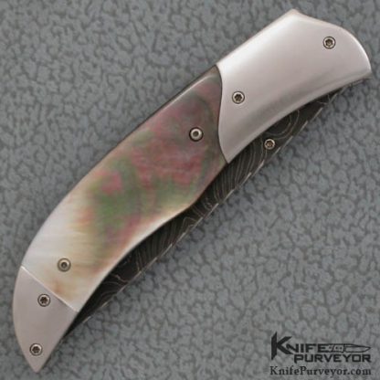 Rex Robinson Custom Knife Black Lip & Damascus Liner Lock - Image 3