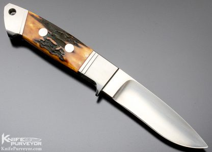 Ricardo Velarde Custom Knife Stag Integral Drop Point Hunter - Image 3