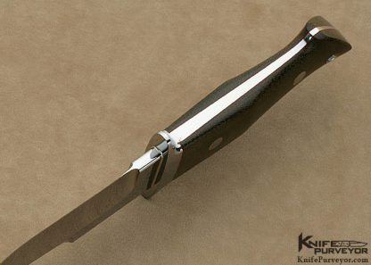 Ricardo Romano Custom Knife Green Canvas Micarta Chute Knife 13695