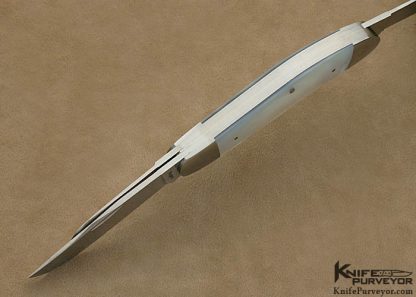 Richard Rogers Custom Knife 3 Blade Mother of Pearl Shell "Sowbelly" Slipjoint - Image 4