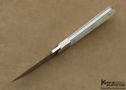 Richard Rogers Custom Knife Quilted Mother of Pearl Shell Fixed Blade with 7 Interchangeable Blades - Image 5