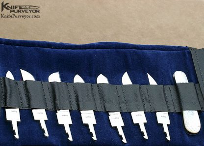 Richard Rogers Custom Knife Quilted Mother of Pearl Shell Fixed Blade with 7 Interchangeable Blades - Image 12